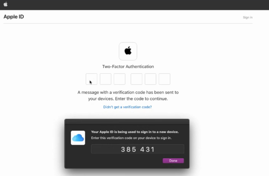 Log in to Formstack with your Apple ID